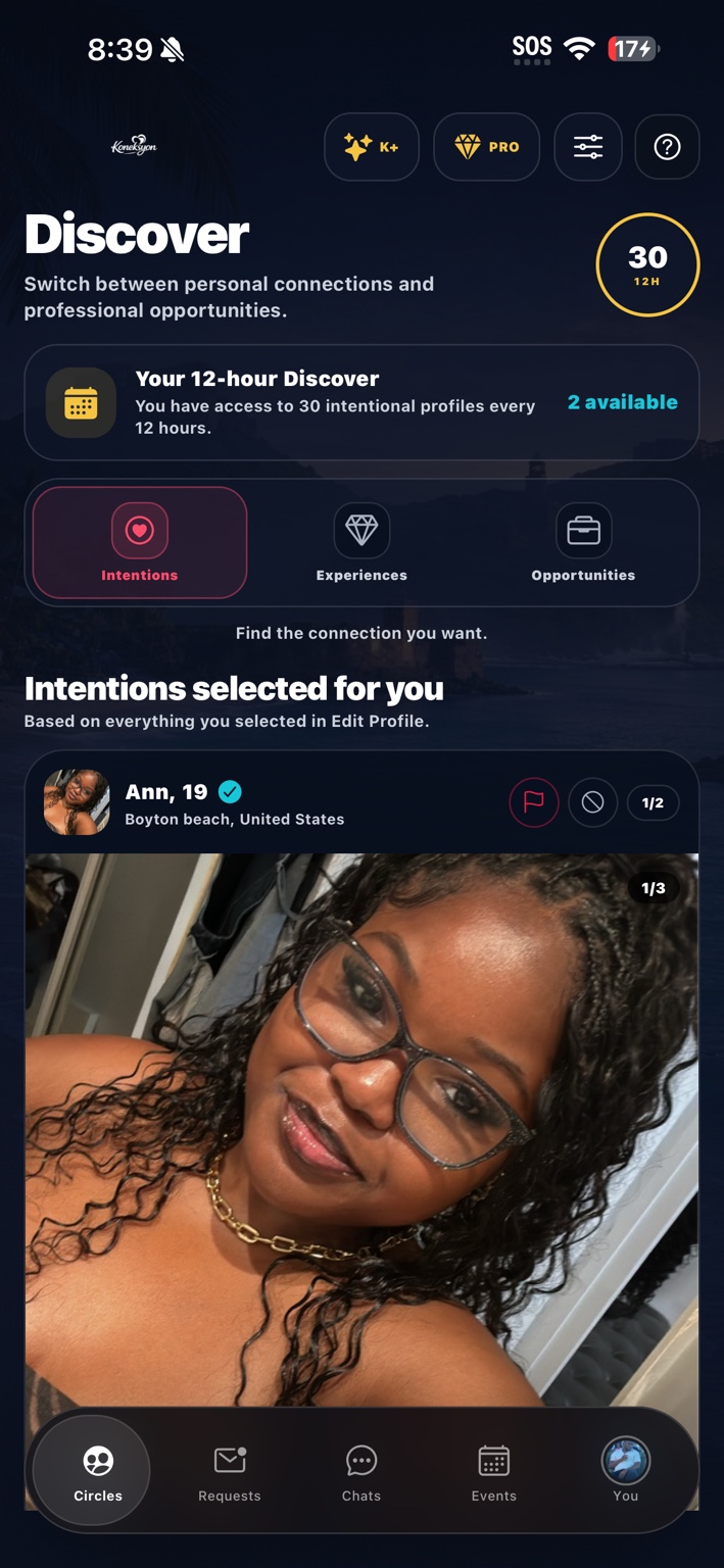 Koneksyon discovery interface
